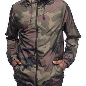 Zine Training Camo Lined Windbreaker Jacket